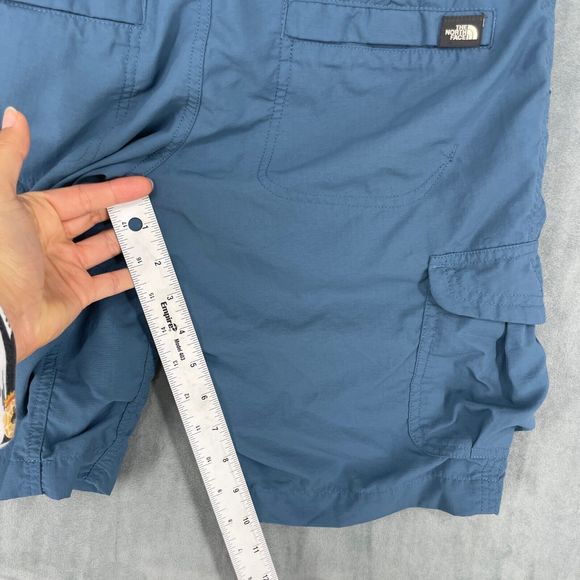 The North Face Shorts Womens 6 Blue 100% Nylon Outdoors Hiking Logo Camping - Picture 12 of 14